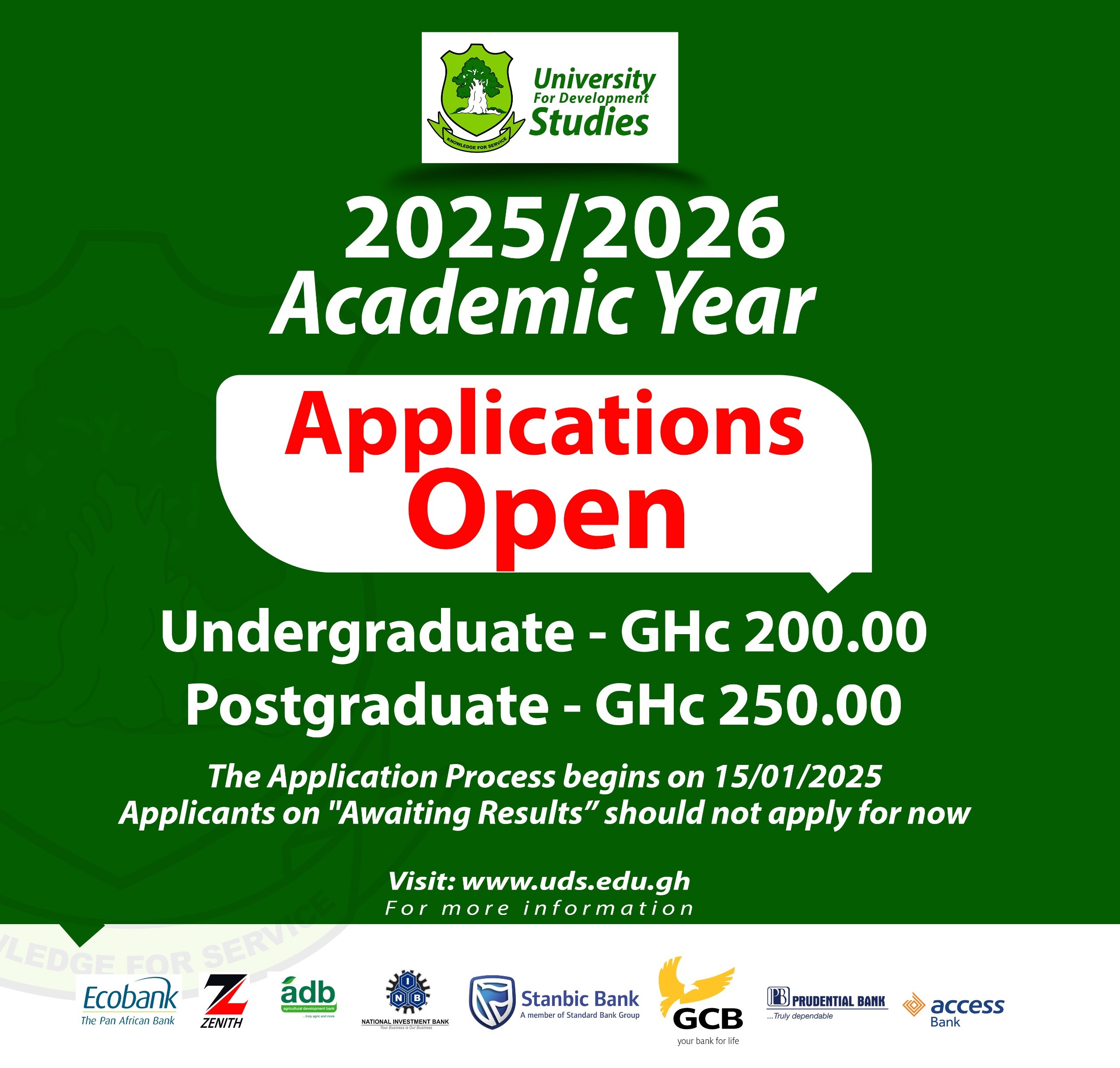 Applications Open for 2025-2026